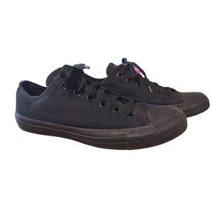 Converse Chuck Taylor All Star Low Top ALL Black Mens size 7 Womans size 9